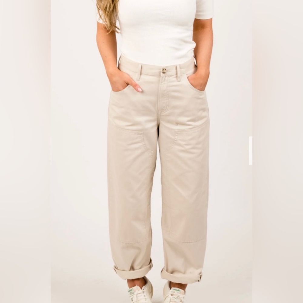 NWT Able x What Kate Finds Erin Relaxed Chino Pant in Bone